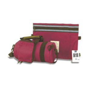 25 Centimeter Dark Red Tefillin Case with Tallit Bag and Carrying Strap