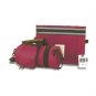 25 Centimeter Dark Red Tefillin Case with Tallit Bag and Carrying Strap