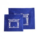 Blue Velvet Tallit and Tefillin Set with Gate