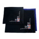 28x35cm Dark Blue Velvet Tallit and Tefillin Bag Set with Hoshen and Line Pattern