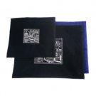 28x35cm Dark Blue Tallit and Tefillin Bags with Jerusalem Sites