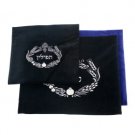 28x35 cm Dark Blue Tallit and Tefillin Bag Set with Seven Species and Crown