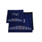 28x35cm Dark Blue Velvet Tallit & Tefillin Set with Hoshen and Floral Pattern