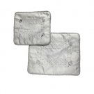 28x35cm White Tallit and Tefillin Bag Set with Geometric Pattern