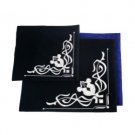 28x35 Centimeter Light Blue Tallit Bag Set with Floral Pattern in Velvet