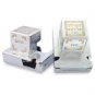 37cm Silver Plastic Tefillin Boxes with Gold Hebrew Text