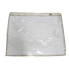 Extra Large Clear Plastic Tefillin Bag with Small Zipper