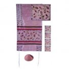 Yair Emanuel Tallit Set – Pink Pomegranates and Matriarchs
