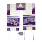 Yair Emanuel Tallit Set – Blue Pomegranates