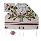 Yair Emanuel Tallit Set – Pink Pomegranates on the Tree of Life