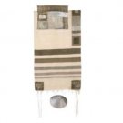 Yair Emanuel Tallit Set – Grey Stripes on White