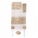 Yair Emanuel Large Jerusalem In Gold Embroidered Tallit