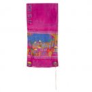 Yair Emanuel Hand Painted Tallit with Jerusalem Gate in Maroon Silk