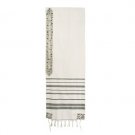 Yair Emanuel Wool Tallit with Olive Green Decorations
