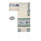 Yair Emanuel Tallit Set – Blue Rainbows