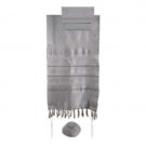 Yair Emanuel Tallit Set of Grey and Light Stripes