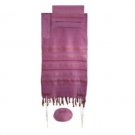 Yair Emanuel Tallit Set of Maroon and Light Stripes