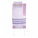 Yair Emanuel Tallit Set of Purple Patterns