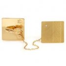 14 Karat Yellow Gold Engraved Star of David Tallit Clip Set with Diamonds