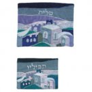 Yair Emanuel Tallit With Tefillin Bag of a Blue Jerusalem