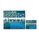Yair Emanuel Tallit and Tefillin Bag with Blue Quilted Jerusalem