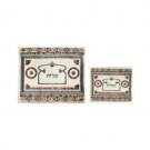 Yair Emanuel Set of Embroidered Tallit and Tefillin Bag with Colorful Gateways