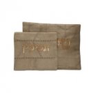 Light Brown Tallit and Tefillin Set with Geometric Patterns and Large Item Names