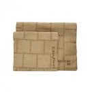 Mustard Brown Tallit and Tefillin Set with Squares and Item Names