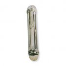 Sterling Silver Mezuzah with Three Rows of Pearls