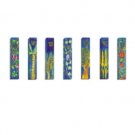 Set of Seven Mezuzah's with the Species of Israel by Yair Emanuel