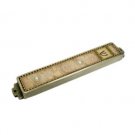 7 cm pewter mezuzah with gold beading and pearls