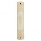 Round Marble Mezuzah with White “Shin” Background