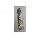 Sterling Silver Semi-Round Mezuzah with Webbed Design
