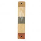 Marble Mezuzah with Striped Engraved “Shin” of White