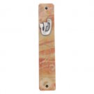 Marble Mezuzah of Red and Yellow Colors