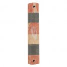 Marble Mezuzah with Striped Engraved “Shin”