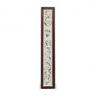 15 cm silver plated Mezuzah on dark wood