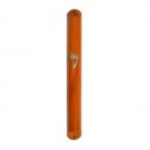 25 cm rich red wood mezuzah with silver