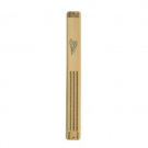 25cm Mezuzah with Bead and Shin in Light Brown Wood