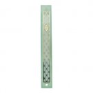 7cm Glass Mezuzah with Embossed Diamond Pattern