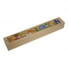 12cm Wood Mezuzah with Painted Jerusalem Depictions