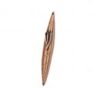 Copper Oval Mezuzah with Embedded Stones and Shin