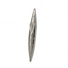 Matte Oval Mezuzah with Rows of Stones and Shin