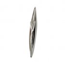 Nickel Mezuzah with Hebrew Shin and Oval Shape