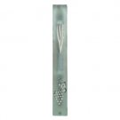7cm Glass Mezuzah with Grape Design