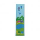 Blue Mezuzah for Children with Train