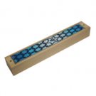7cm Wood Mezuzah with Blue Star of David Patterns