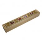 10cm Wood Mezuzah with Colorful Floral Design