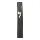 12 Centimeter Octagonal Mezuzah with Silver Shin in Black Wood