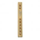 15cm Wood Mezuzah with Diamond Design
